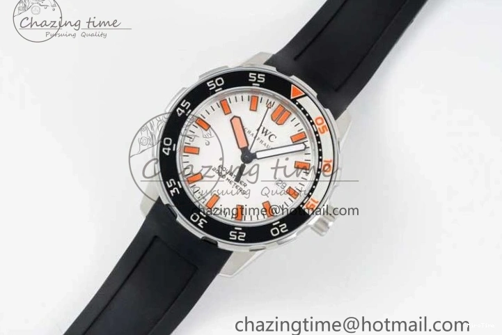 MIROTIME 1225 Aquatimer Automatic SS RSF 1:1 Best Edition White Orange Dial on Black Rubber Strap A Supportive 7069